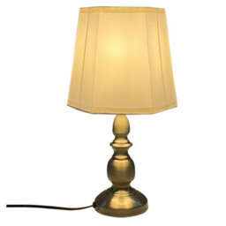 Harvard Antique Brassed Touch Table Lamp With Cream Hexagon Shade And 4 Stage Dimmer Option Single Or Pair Bulbs Not Included