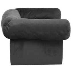 Berkfield Sturdy Dog Sofa With Drawer Dark Grey 75X50X38 Cm Plush - thumbnail 5