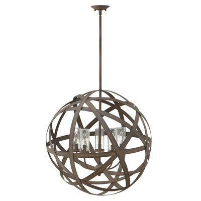 Elegant Outdoor Vintage Iron 5 Bulb Chandelier With Led E14 40W - image 1
