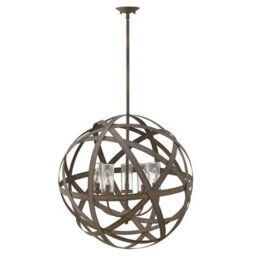 Elegant Outdoor Vintage Iron 5 Bulb Chandelier With Led E14 40W - thumbnail 1