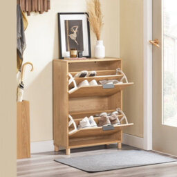 Sobuy Shoe Cabinet With 2 Doors 60X24X83Cm Nordic Fsr200-Ii-N - thumbnail 5