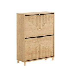 Sobuy Shoe Cabinet With 2 Doors 60X24X83Cm Nordic Fsr200-Ii-N - thumbnail 1
