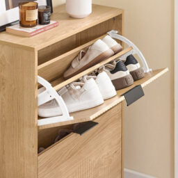 Sobuy Shoe Cabinet With 2 Doors 60X24X83Cm Nordic Fsr200-Ii-N - thumbnail 9