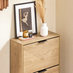 Sobuy Shoe Cabinet With 2 Doors 60X24X83Cm Nordic Fsr200-Ii-N - thumbnail 8