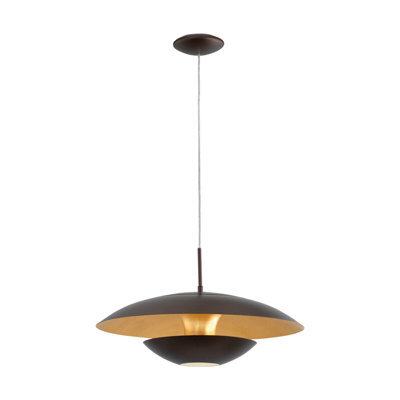 Elegant Brown And Gold Pendant Ceiling Light With E27 Bulb Compatibility - image 1