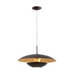 Elegant Brown And Gold Pendant Ceiling Light With E27 Bulb Compatibility - thumbnail 1