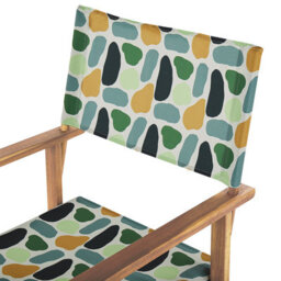 Beliani Garden Director's Chairs Set Of 2 - Light Acacia Folding Sling Chairs With Replacement Fabrics And Covers - thumbnail 5
