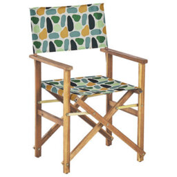 Beliani Garden Director's Chairs Set Of 2 - Light Acacia Folding Sling Chairs With Replacement Fabrics And Covers - thumbnail 4