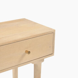 Furniturebox Uk Everest Rectangle White Oak Wood 2 Drawer Console Table - thumbnail 7