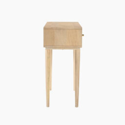 Furniturebox Uk Everest Rectangle White Oak Wood 2 Drawer Console Table - thumbnail 5