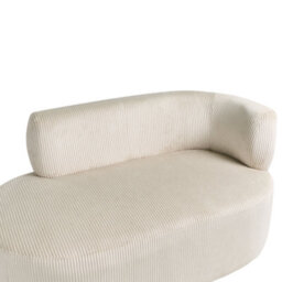 Beliani Right-Hand Chaise Longue Vanvey Corduroy Light Beige - thumbnail 8