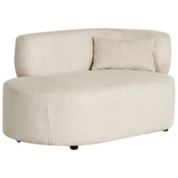 Beliani Right-Hand Chaise Longue Vanvey Corduroy Light Beige - thumbnail 5