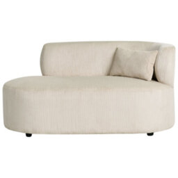Beliani Right-Hand Chaise Longue Vanvey Corduroy Light Beige - thumbnail 4