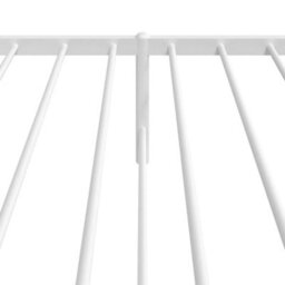 Berkfield Metal Bed Frame With Headboard White 100X200 Cm - thumbnail 8