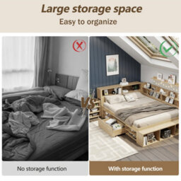 Storage Bed With Drawers & Shelves - thumbnail 8