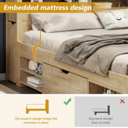 Storage Bed With Drawers & Shelves - thumbnail 9