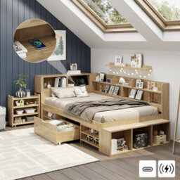 Storage Bed With Drawers & Shelves - thumbnail 3