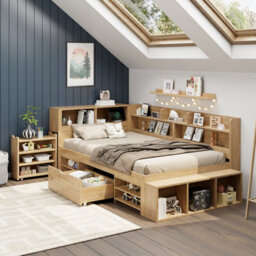 Storage Bed With Drawers & Shelves - thumbnail 4