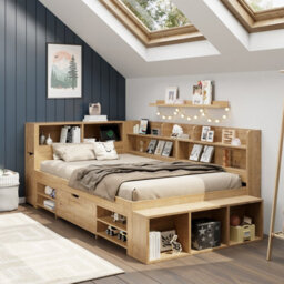 Storage Bed With Drawers & Shelves - thumbnail 5