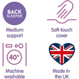 Slumberdown Cosy Nights Pillows 2 Pack Medium Support Front Sleeper Pillows For Neck Pain Relief Comfortable 48X74Cm - thumbnail 6