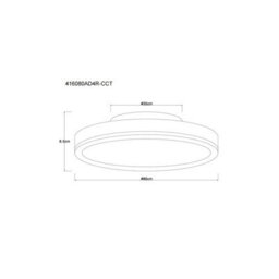 Luminosa Lighting Luminosa Doro 60Cm Flush Ceiling Light Silver Colored Led Dimmable 2700-6500K Remote Control Timer - thumbnail 8