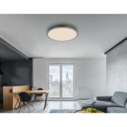 Luminosa Lighting Luminosa Doro 60Cm Flush Ceiling Light Silver Colored Led Dimmable 2700-6500K Remote Control Timer - thumbnail 6
