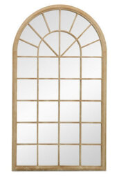 "Mirroroutlet Somerley X Large Country Arch Wall Mirror 71"" X 40"" (180X103Cm) Sand Colour" - thumbnail 3