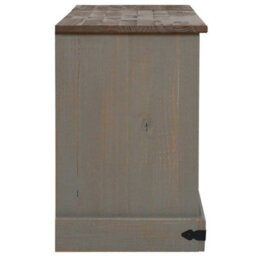 Berkfield Tv Cabinet Halden 2 Sliding Doors Grey 150X40X60 Cm Solid Wood - thumbnail 5
