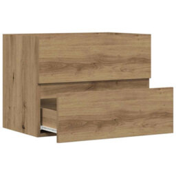 Berkfield Durable Bathroom Cabinet Artisan Oak 60X38.5X45 Cm Engineered Wood - thumbnail 7