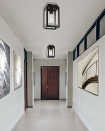 Harper Living Porch Ceiling Light Black With Clear Glass 1Xe27/es Bulb Cap (Bulb Not Included) - thumbnail 2
