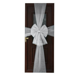 I Love Fancy Dress Large Silver Christmas Door Bow Diamante Decoration - thumbnail 4
