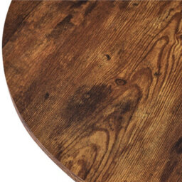 Yaheetech Rustic Brown Round Bar Table With Adjustable Height - thumbnail 2