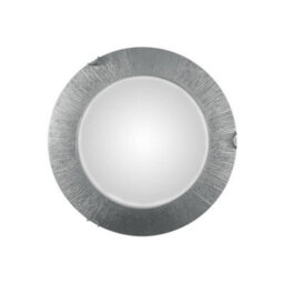Luminosa Lighting Luminosa Moon Lifestyle Glass Simple Flush Ceiling Light Silver - Sun Silver Finish, 2X E27 - thumbnail 1