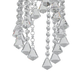 Thehotsale Chorme Finish Round Crystal Ceiling Light Cool White Light With Droplets 18W 25Cm Dia - thumbnail 5