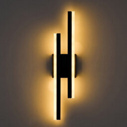 Living And Home Black Dimmable Led Wall Light With Remote Control And Touch Switch,50Cm - thumbnail 2