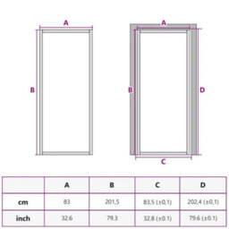 Vidaxl Interior Door 83X201.5 Cm White Matt Glass And Aluminium - thumbnail 7