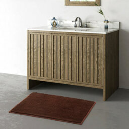 Ameha Brown Chenille Mat 50X80Cm, Extra Soft, Non-Slip, Absorbent Bath Rug & Doormat
