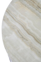 Orsina Distinctive White Marble Coffee Table, Decorative Table With Stainless Steel Base, Metal And Marble Table - thumbnail 5