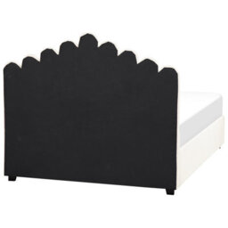 Beliani Ottoman Bed Velvet Vincennes 140 X 200 Cm (Eu Double) Off-White - thumbnail 7