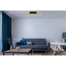 Luminosa Lighting Luminosa Doro 81.5Cm Integrated Led Semi Flush Ceiling Light Matt Black Led 3000K - thumbnail 6