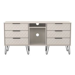 Anzio Ready Assembled Matt Kashmir 6 Drawer Sideboard (H)742mm (W)1537mm (D)397mm - thumbnail 2