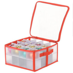 Urbn-Living Urbnliving 34Cm Length Christmas Tree Decorations Storage 32 Baubles Ball Case Bag Holder Organiser With Zip - thumbnail 1