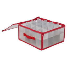 Urbn-Living Urbnliving 34Cm Length Christmas Tree Decorations Storage 32 Baubles Ball Case Bag Holder Organiser With Zip - thumbnail 4