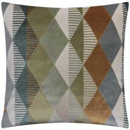 furn. Furn Metro Harlequin Velvet Cushion Cover - thumbnail 1
