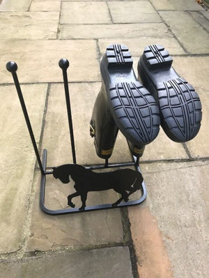Poppy Forge 2 Pair Boot Rack - Horse - Steel - L30.4 X W38 X H48.3 Cm - Black - image 1