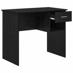 Berkfield Desk With Storage Black Oak 90X49.5X75 Cm Engineered Wood - thumbnail 4