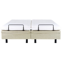 Beliani Adjustable Bed Without Headboard Fabric Castellan 180 X 200 Cm (Eu Super King) Beige - thumbnail 8