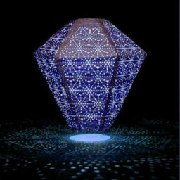 Dawsons Living, Solar Powered Led Large Garden Lantern Outdoor Light - Select Colours & Shapes - Diamond Blue