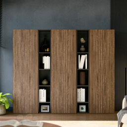 Decorotika Lourdes Moduler Modern Tv Unit Wall Mount Customizable Layout Black Alina - thumbnail 1