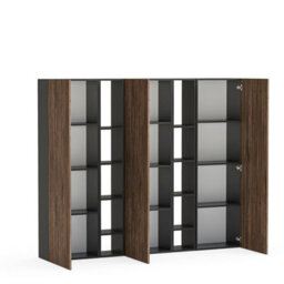 Decorotika Lourdes Moduler Modern Tv Unit Wall Mount Customizable Layout Black Alina - thumbnail 5